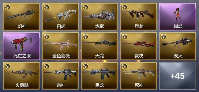 穿越火线（CF）13王者武器 9炫金武器 78V武器 19V角色 24皮肤 可排位