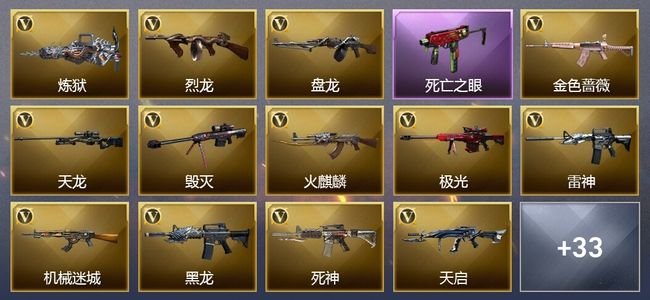 穿越火线（CF）16王者武器 71V武器 13V角色 18皮肤 可排位