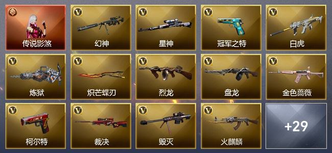 穿越火线（CF）1传说角色 1传说武器 3王者武器 0炫金武器 72V武器 5V角色 22皮肤 可排位 无
