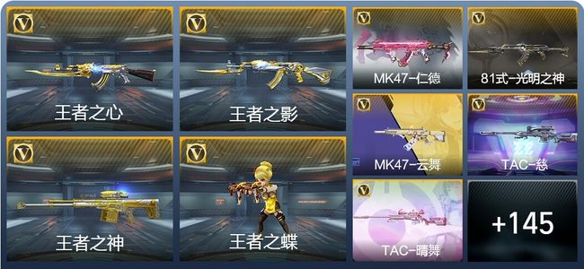 穿越火线：枪战王者V3 10王者武器 168英雄武器 2英雄角色 218万化 枪皇SSS