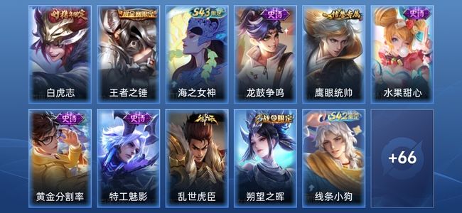 王者荣耀V5 1传说 11史诗 77皮肤 至尊星耀I