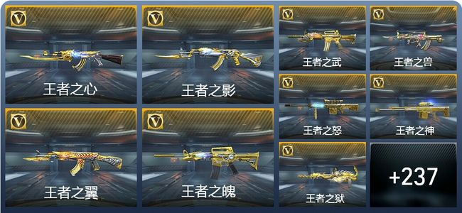 穿越火线:枪战王者28王者武器 246英雄武器 12英雄角色 546万化 专家S