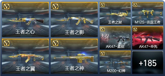 穿越火线：枪战王者V8 8王者武器 194英雄武器 3英雄角色 336万化 枪皇SSS