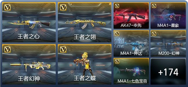 穿越火线：枪战王者V7 12王者武器 210英雄武器 4英雄角色 323万化 大师S