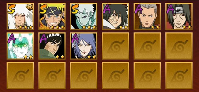 火影忍者V1 3S忍 6A忍 49忍 342S碎片 9通灵 100W战力 前1000名 中忍