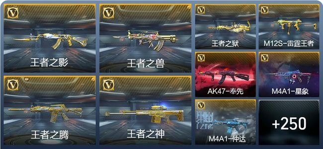 穿越火线：枪战王者V8 19王者武器 259英雄武器 6英雄角色 537万化 枪圣SSS