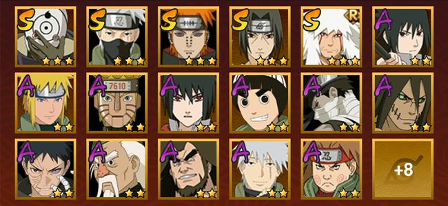 火影忍者V8 5S忍 20A忍 98忍 918S碎片 13通灵 300W战力 中忍