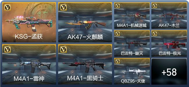 穿越火线：枪战王者V1 1王者武器 67英雄武器 120万化 专家