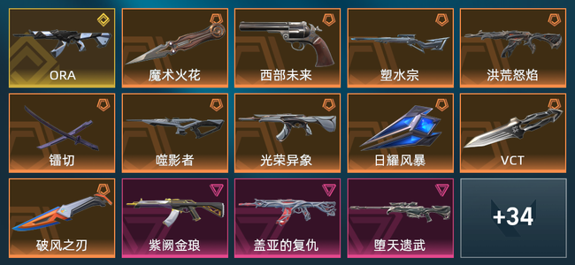 无畏契约1金皮 10橙皮 7紫皮 48皮肤 29610皮肤总价值 775已用源晶 黄金