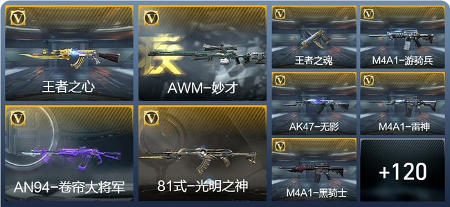 穿越火线：枪战王者V5 15王者武器 142英雄武器 3英雄角色 162万化 枪王S