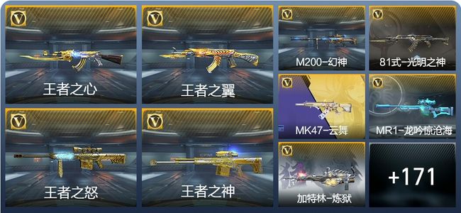 穿越火线：枪战王者V8 14王者武器 208英雄武器 3英雄角色 462万化 枪皇