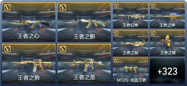 穿越火线：枪战王者43王者武器 332英雄武器 14英雄角色 589万化 专家S