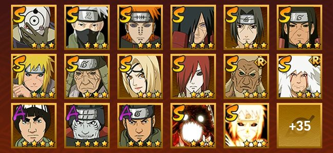 火影忍者V10 16S忍 36A忍 172忍 1893S碎片 17通灵 800W战力 前1000名 中忍