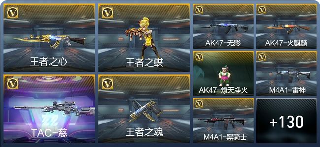 穿越火线：枪战王者V1 5王者武器 153英雄武器 4英雄角色 217万化 枪皇