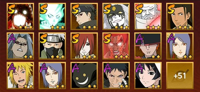 火影忍者V11 19S忍 49A忍 205忍 2418S碎片 19通灵 1000W战力 前500名 中忍