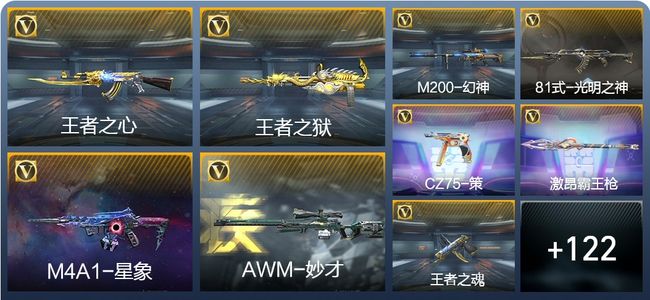 穿越火线：枪战王者V6 8王者武器 155英雄武器 265万化 枪王S