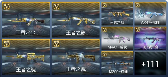 穿越火线：枪战王者V8 16王者武器 120英雄武器 4英雄角色 35万化 枪皇