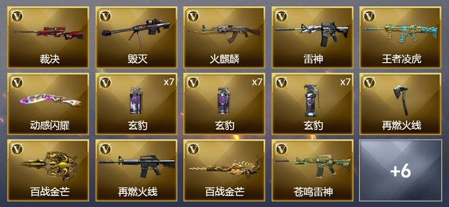 穿越火线（CF）1王者武器 36V武器 1V角色 5皮肤 可排位 传奇