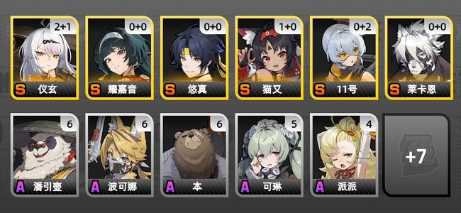 绝区零12黄 9角色黄 6S角色 2S音擎 2S邦布 女主 51