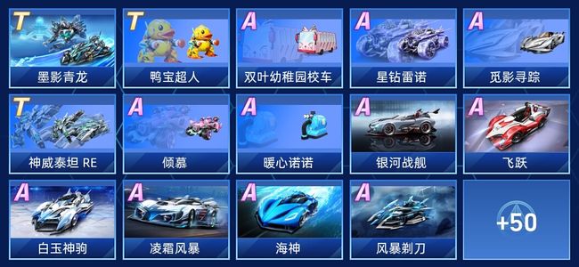 QQ飞车手游V10 3永久T车 47永久A车 64永久赛车 33宠物 男号 星耀