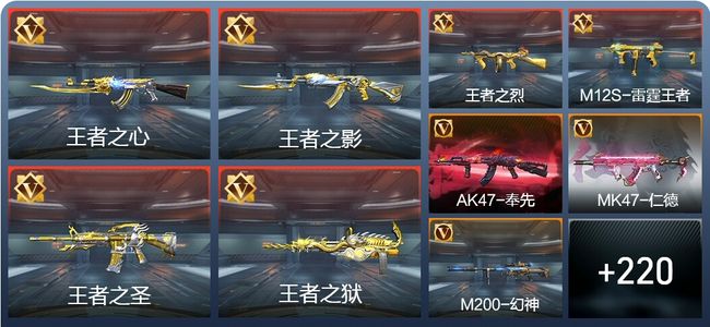 穿越火线：枪战王者V7 21王者 234英雄武器 7英雄角色 345万化 枪王SSS