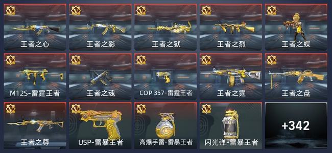 穿越火线：枪战王者V6 16王者 342英雄武器 14英雄角色 508万化 专家S