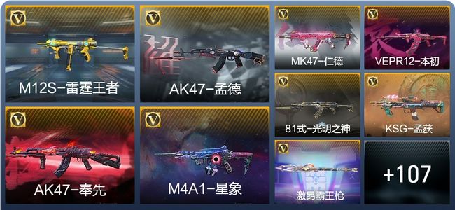 穿越火线：枪战王者V6 5王者武器 121英雄武器 4英雄角色 162万化 专家S