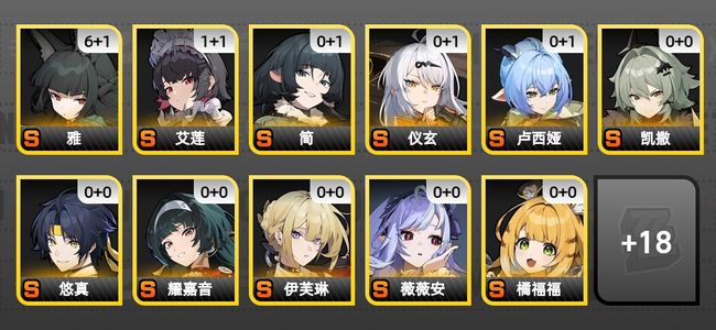 绝区零47黄 36角色黄 17S角色 10S音擎 16S邦布 女主 60