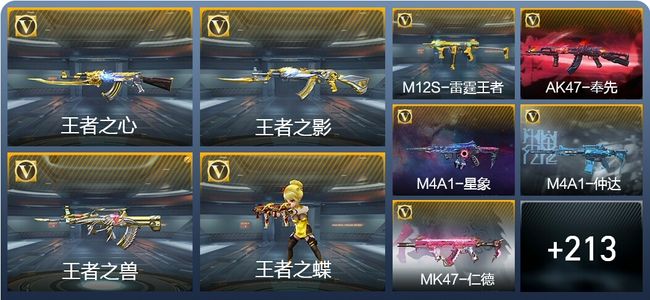 穿越火线：枪战王者V7 18王者武器 222英雄武器 8英雄角色 488万化 枪神