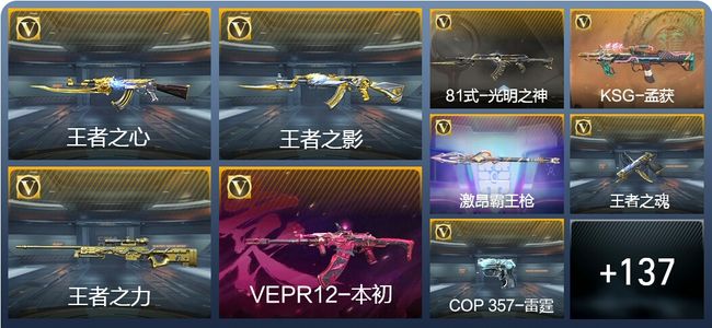 穿越火线：枪战王者4王者武器 146英雄武器 2英雄角色 234万化 大师