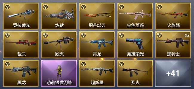 穿越火线（CF）1王者武器 64V武器 3V角色 6皮肤 可排位
