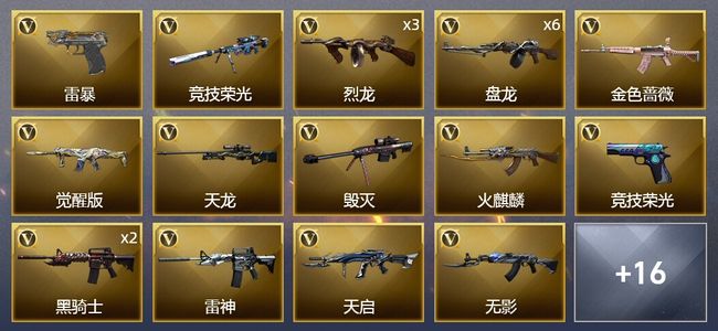 穿越火线（CF）63V武器 1V角色 6皮肤 可排位 新锐