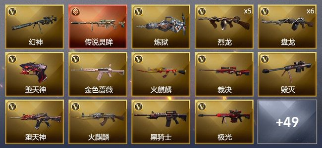 穿越火线（CF）1传说武器 93V武器 33皮肤 可排位 专家