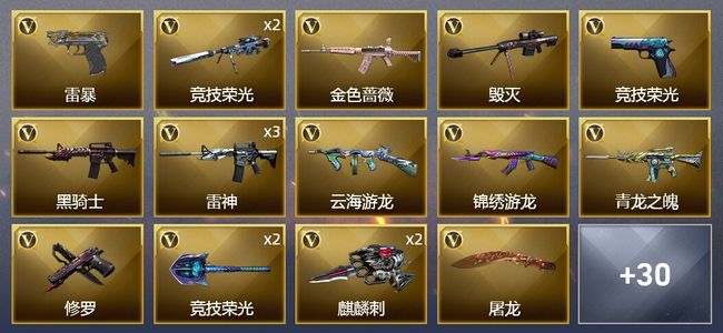 穿越火线（CF）37V武器 3V角色 7皮肤 可排位 枪王