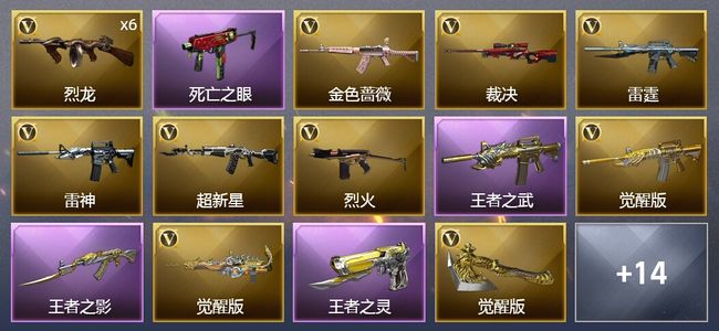 穿越火线（CF）3王者武器 39V武器 1V角色 10皮肤 可排位 传奇