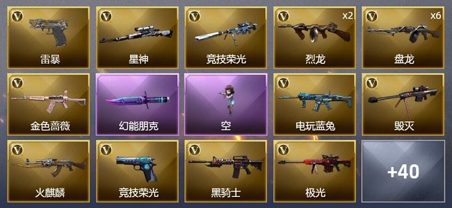 穿越火线（CF）1王者武器 58V武器 1V角色 18皮肤 可排位 枪王