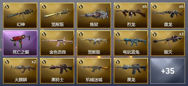 穿越火线（CF）2王者武器 2炫金武器 57V武器 1V角色 14皮肤 可排位 枪王