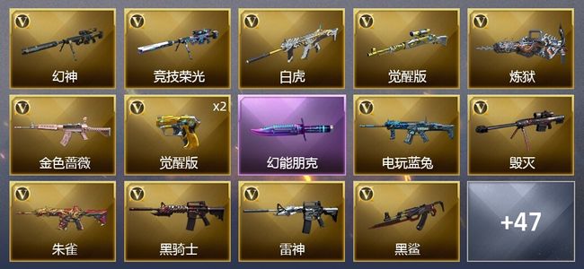 穿越火线（CF）3王者武器 50V武器 2V角色 13皮肤 可排位 传奇
