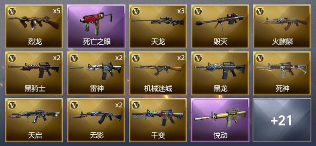 穿越火线（CF）7王者武器 41V武器 3V角色 14皮肤 可排位 新锐