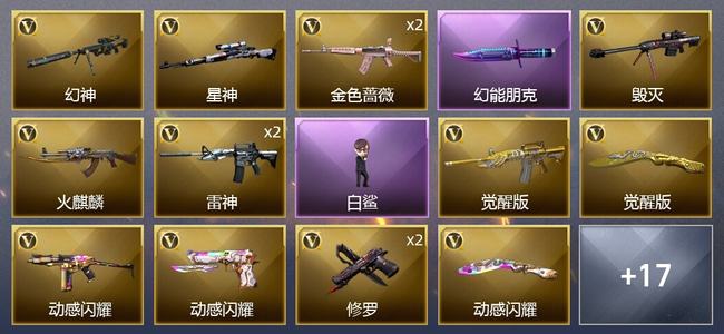 穿越火线（CF）2王者武器 25V武器 17皮肤 可排位 枪王