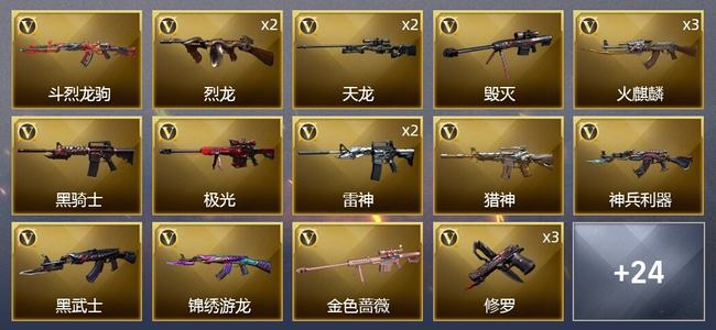 穿越火线（CF）33V武器 2V角色 10皮肤 可排位 枪王
