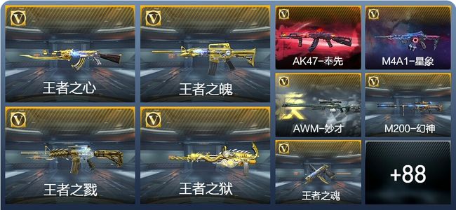 穿越火线：枪战王者V7 11王者武器 110英雄武器 1英雄角色 219万化 大师S