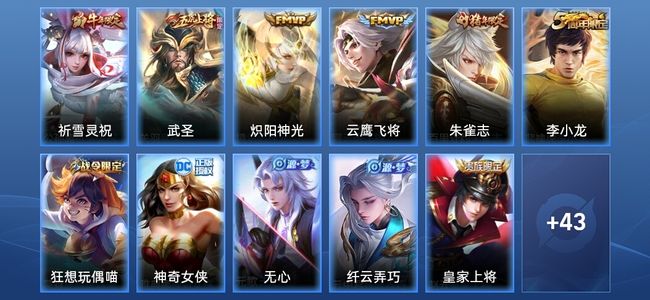 王者荣耀V5 4传说 16史诗 54皮肤 最强王者