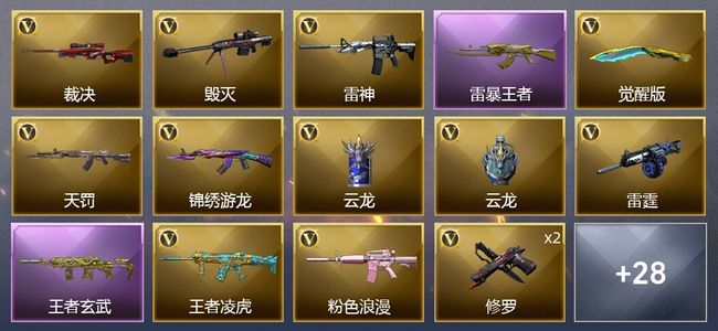 穿越火线（CF）6王者武器 42V武器 2V角色 5皮肤 可排位 枪王