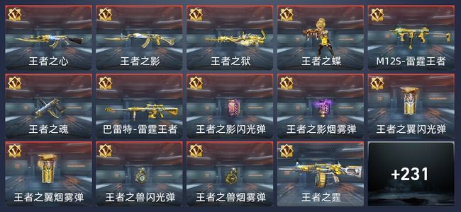穿越火线：枪战王者19王者 233英雄武器 12英雄角色 170万化 枪王SSS