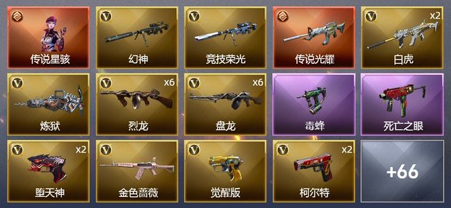 穿越火线（CF）1传说角色 1传说武器 1王者武器 3炫金武器 112V武器 5V角色 28皮肤 可排位 新锐