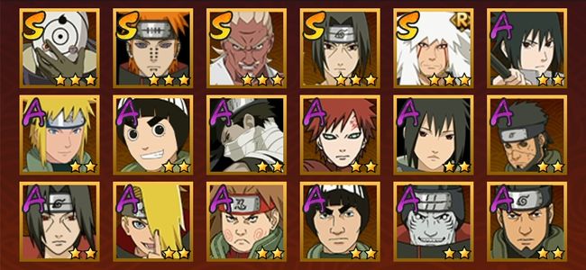 火影忍者V4 5S忍 13A忍 70忍 658S碎片 17通灵 300W战力 见习