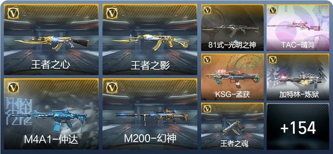 穿越火线：枪战王者V2 5王者武器 163英雄武器 2英雄角色 179万化 专家S