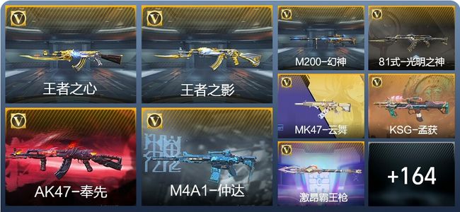 穿越火线：枪战王者14王者武器 173英雄武器 7英雄角色 245万化 枪王SS