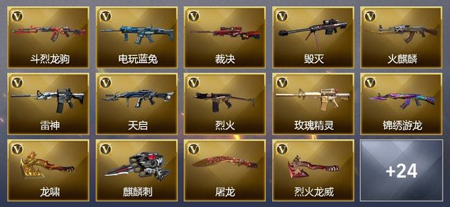 穿越火线（CF）24V武器 4V角色 8皮肤 可排位 枪王